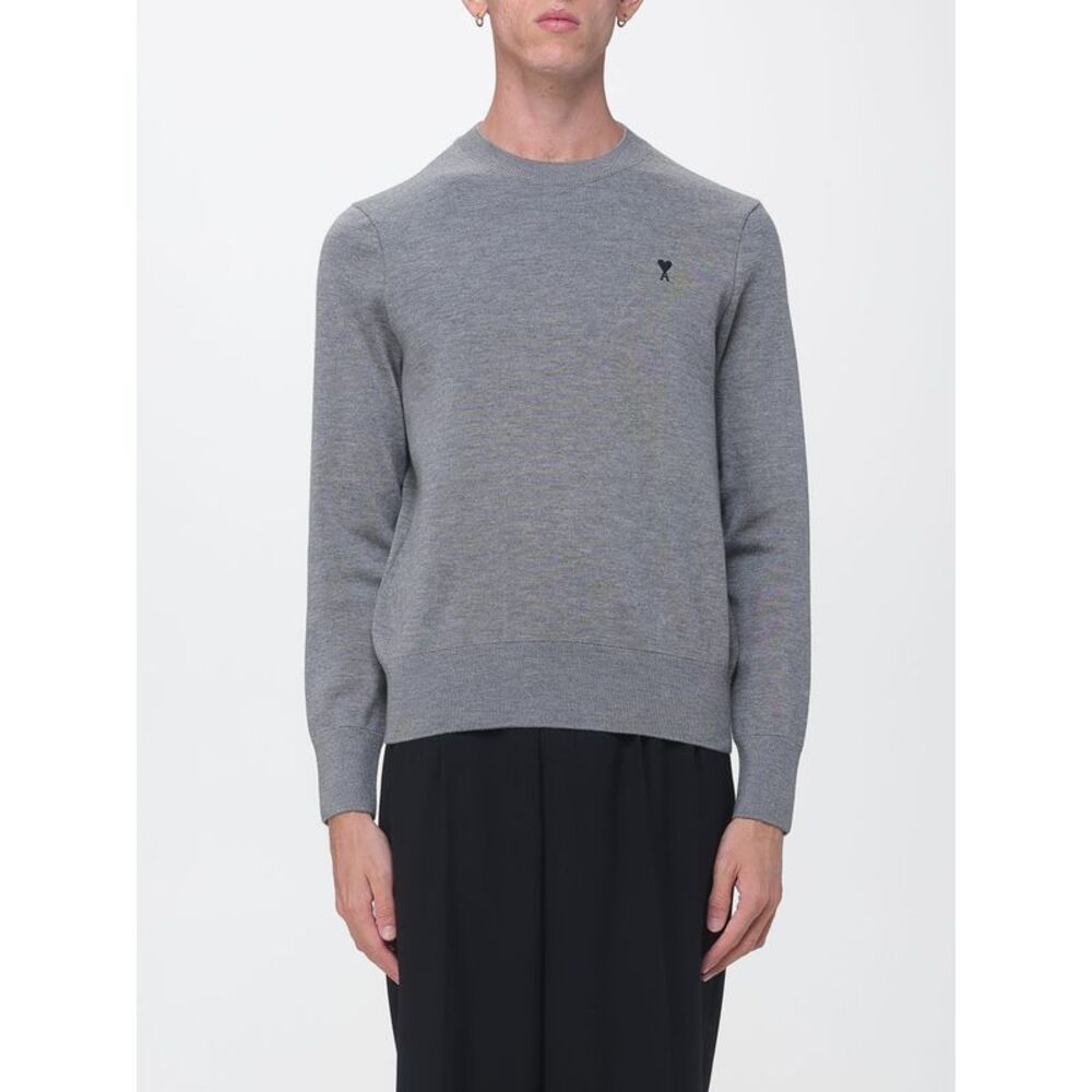 Ami Paris Men Crewneck Wool Jumper Ami Paris With Ami De Coeur Logo Embroidery